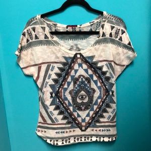 Tribal print t- shirt